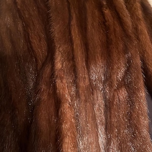 Antique Dark Vintage mink fur stole  mink  bolero stole cape not jacket Hands can come out in the front. Very good condition made in 70s ?