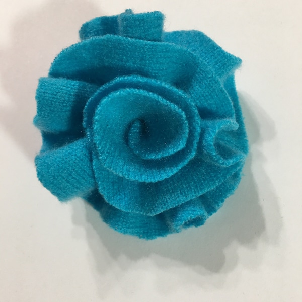 143 turquoise blue cashmere felted flower pin purple Accessory unique brooch Upcycled merino wool hand made organic material