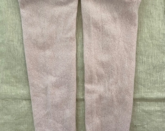 Powder pink Cashmere long Legwarmers Girls Upcycled cashmere leggings supersoft - Recycled cashmere organic material