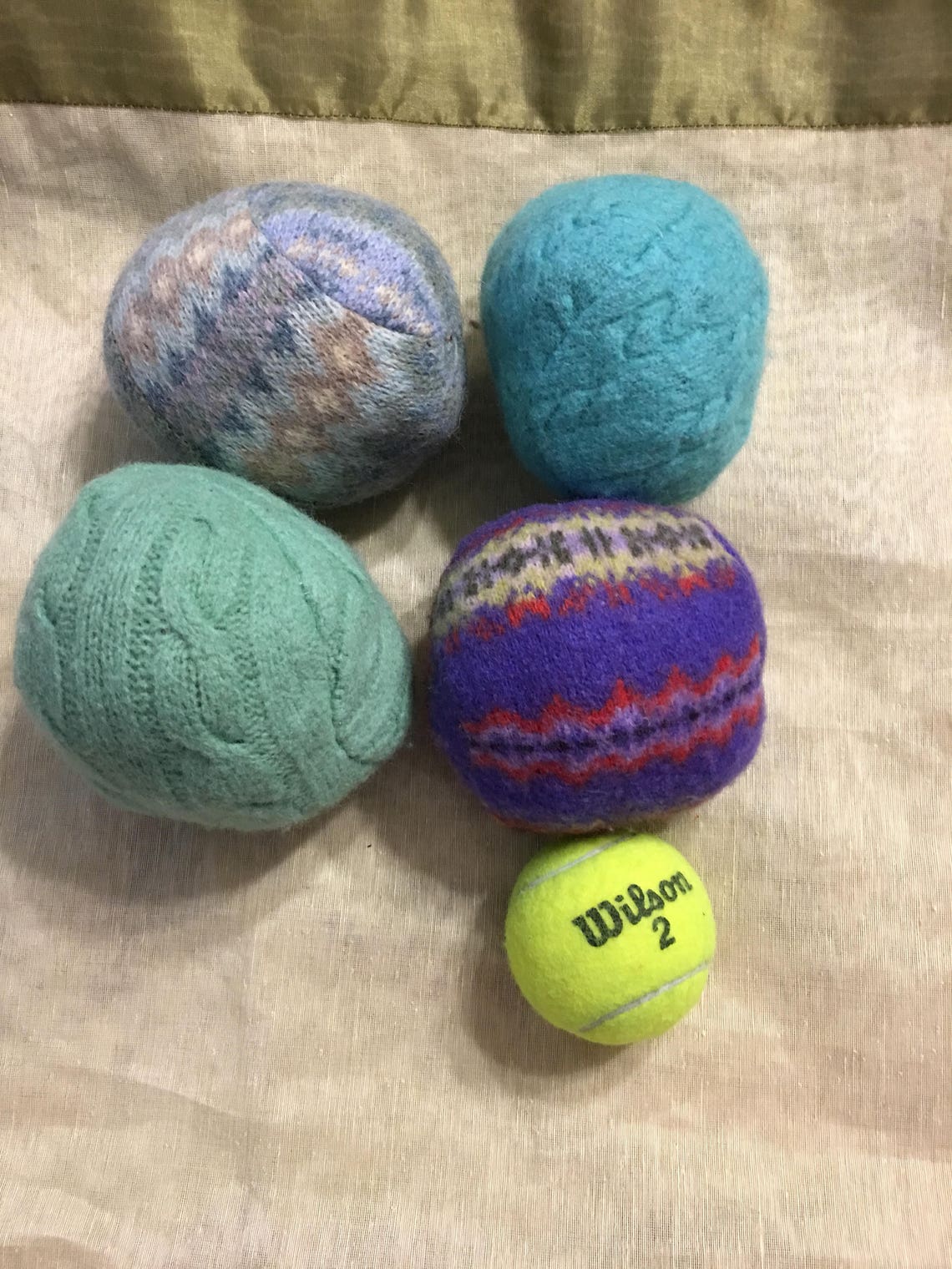 B34 Felted Wool Laundry Dryer Ball Sets of 4 Upcycled Wool Etsy