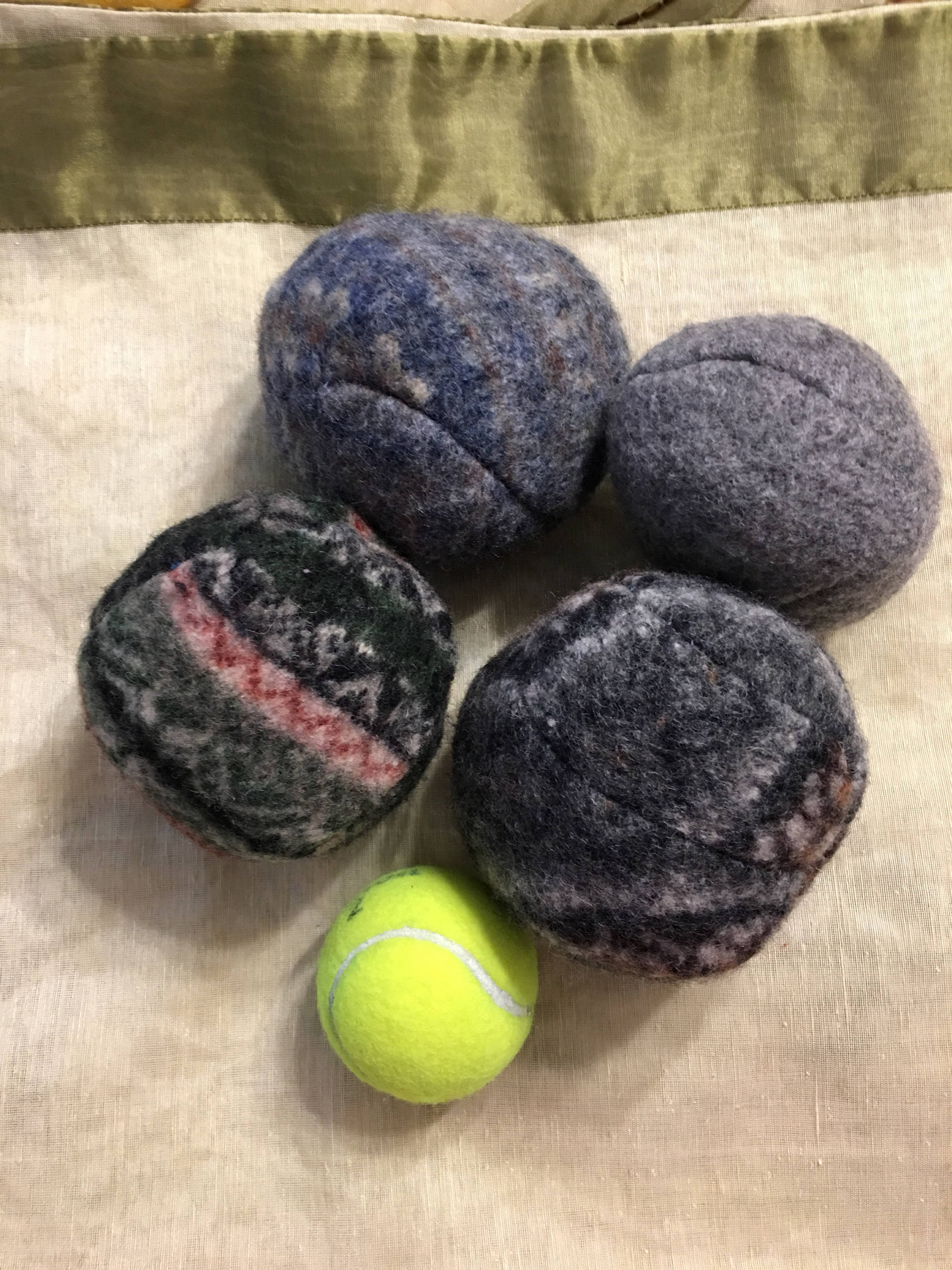 B33 felted wool laundry Dryer ball sets of 4 upcycled wool Etsy