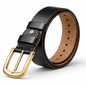 men's dress belts with gold buckle Mens Belt temp:10022024-LOWHIDE