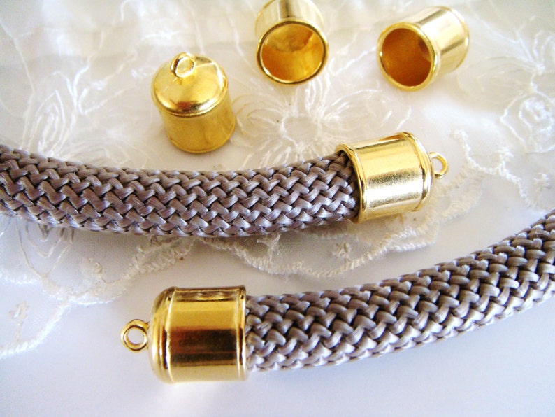 Gold Plated End Caps for 10mm Round Cord End Caps Cord Etsy