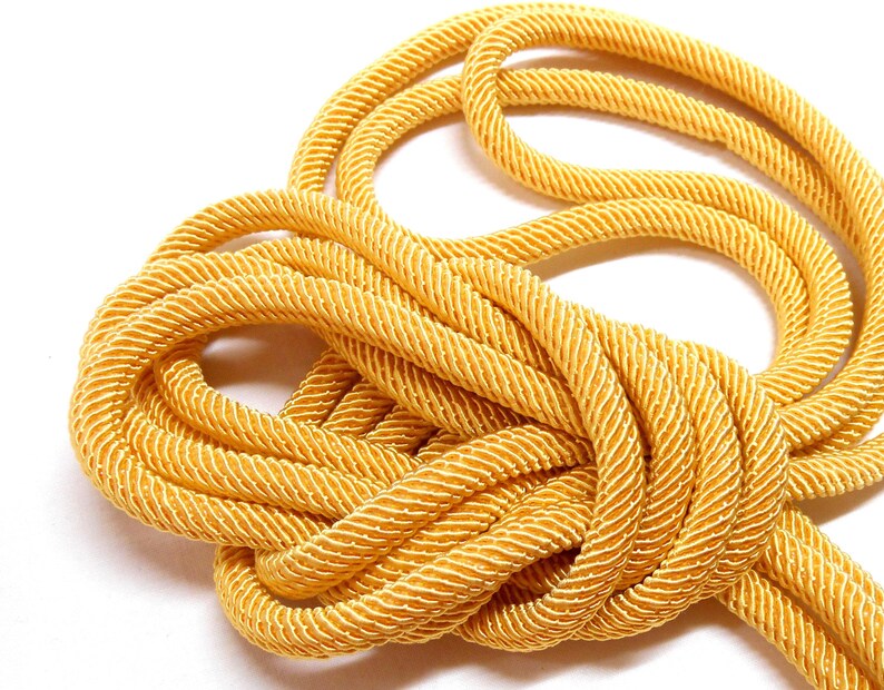 Gold Braided Rope Cord Semisoft Trim Cord Artificial Silk Etsy