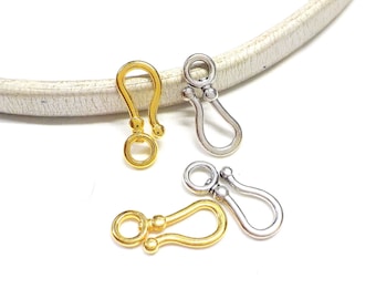 999 Silver Plated Hook Clasps, 24K Gold Plated Hook Clasp, Toggle Clasps, Nautical Style Hook Clasp, S Hook Clasp 25.5x11mm- 1 piece