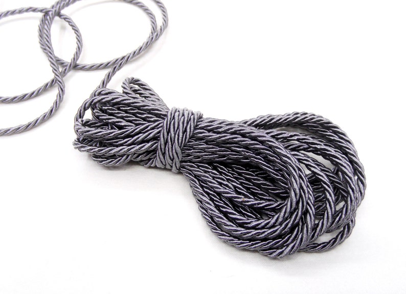 3mm Grey Satin Twisted Cord Wrapped Thread Cord Polyester Etsy Denmark