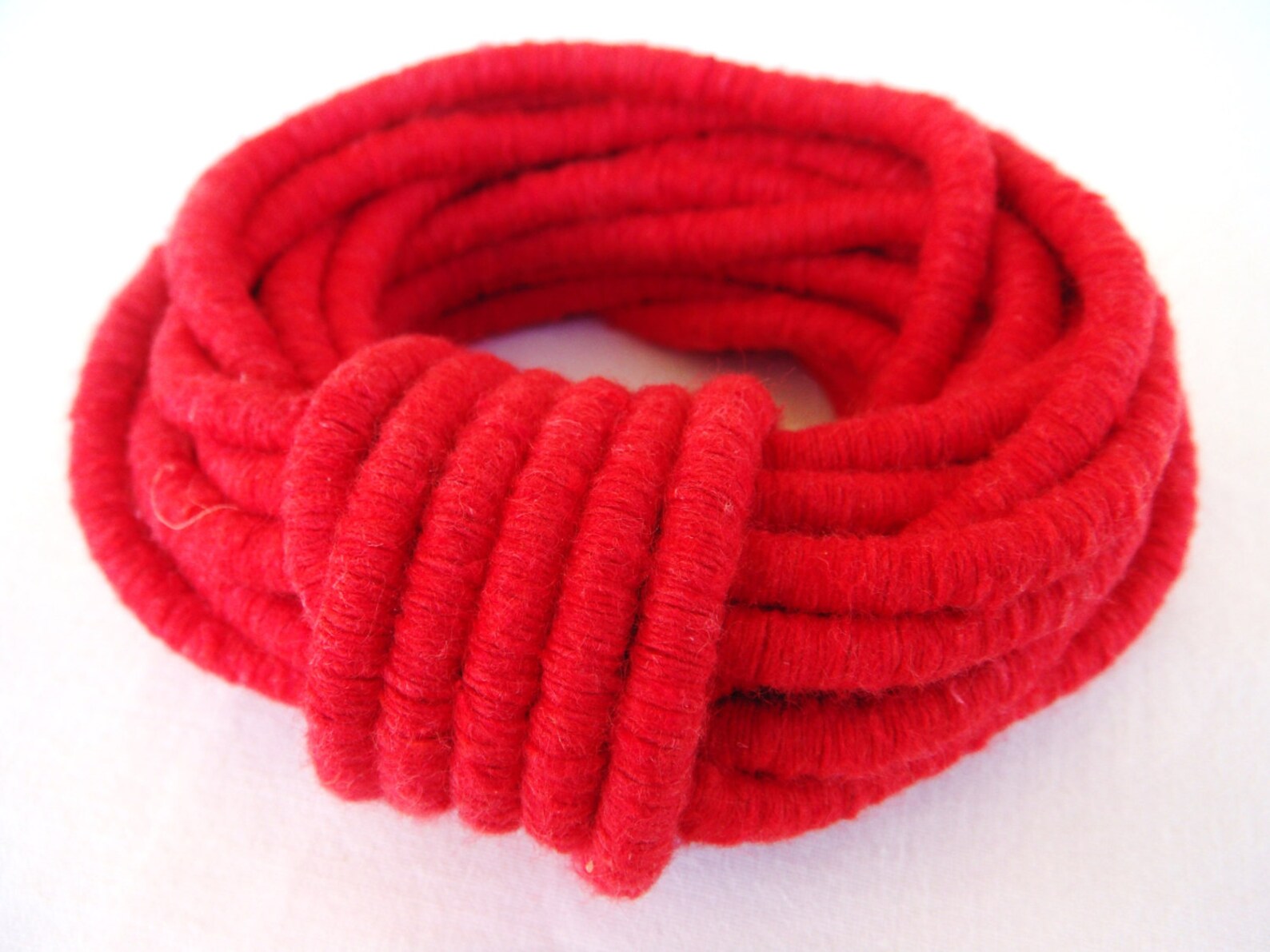 Red Wrapped Thread Cotton Cord, Covered Cording Fibre Wrap Cord, Fiber ...