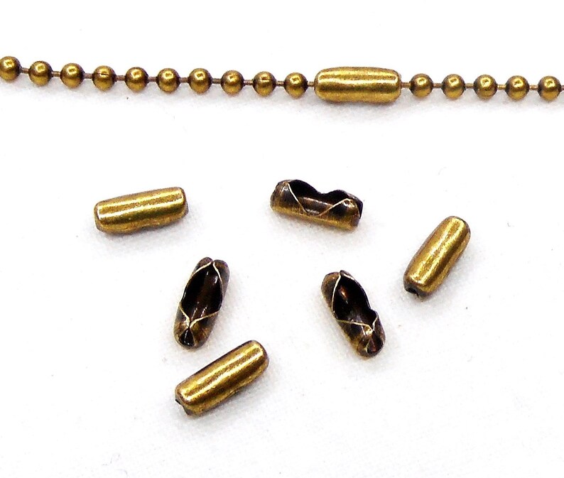 Brass Antique Ball Chain Connectors Bronze Ball Chain Clasps Etsy