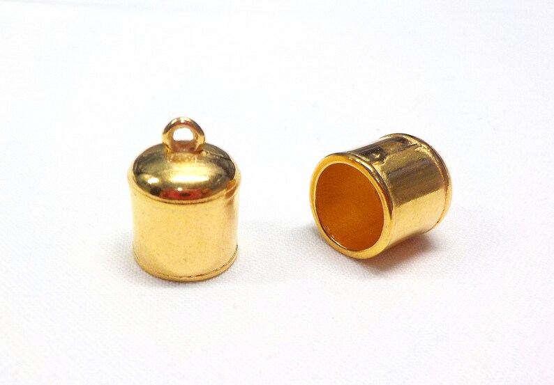Gold Plated End Caps for 10mm Round Cord End Caps Cord Etsy