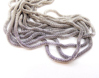 999 versilberte Stahl Kette, Netzkette, Rundkette 3 mm - 19 cm (1 Stück)
