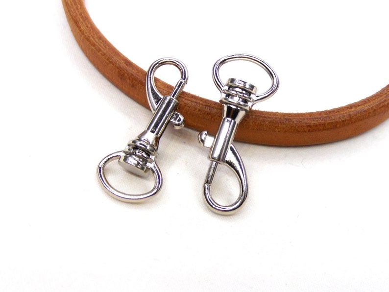Rhodium Lobster Swivel Key Ring Clasp Large Trigger Clasp Etsy