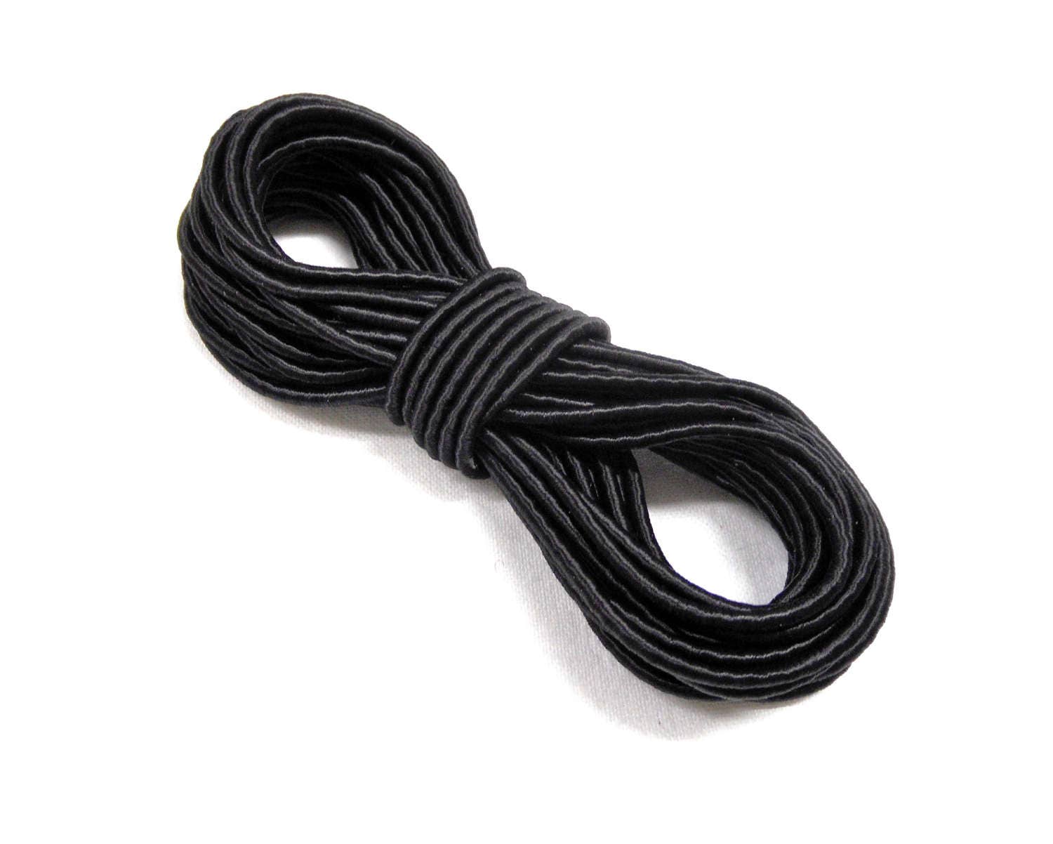 2mm Black Wrapped Silk Satin Cord, Soutache Wrapped Thread Cord, Artificial Silk  Cord, Rope Cord 2 Yards/1,84m Approx.1 Piece 