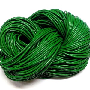 thumbnail image 2 of 2 Feet Genuine Greek Leather Cord - 2mm Thick, Natural Color 2 of 6