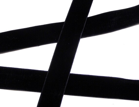 Buy Black Velvet Lace, Black Velvet Ribbon, Velvet Trim, Velvet