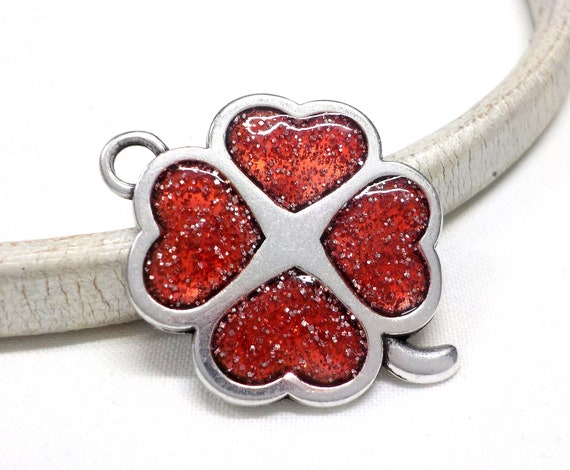 Anello In Argento Sterling 925 Con Quadrifoglio Fortunato E - Foto 6