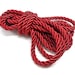 Dark Red Satin Twisted Cord, Wrapped Thread Cord, 9mm Rope Cord- 1 Yard ...