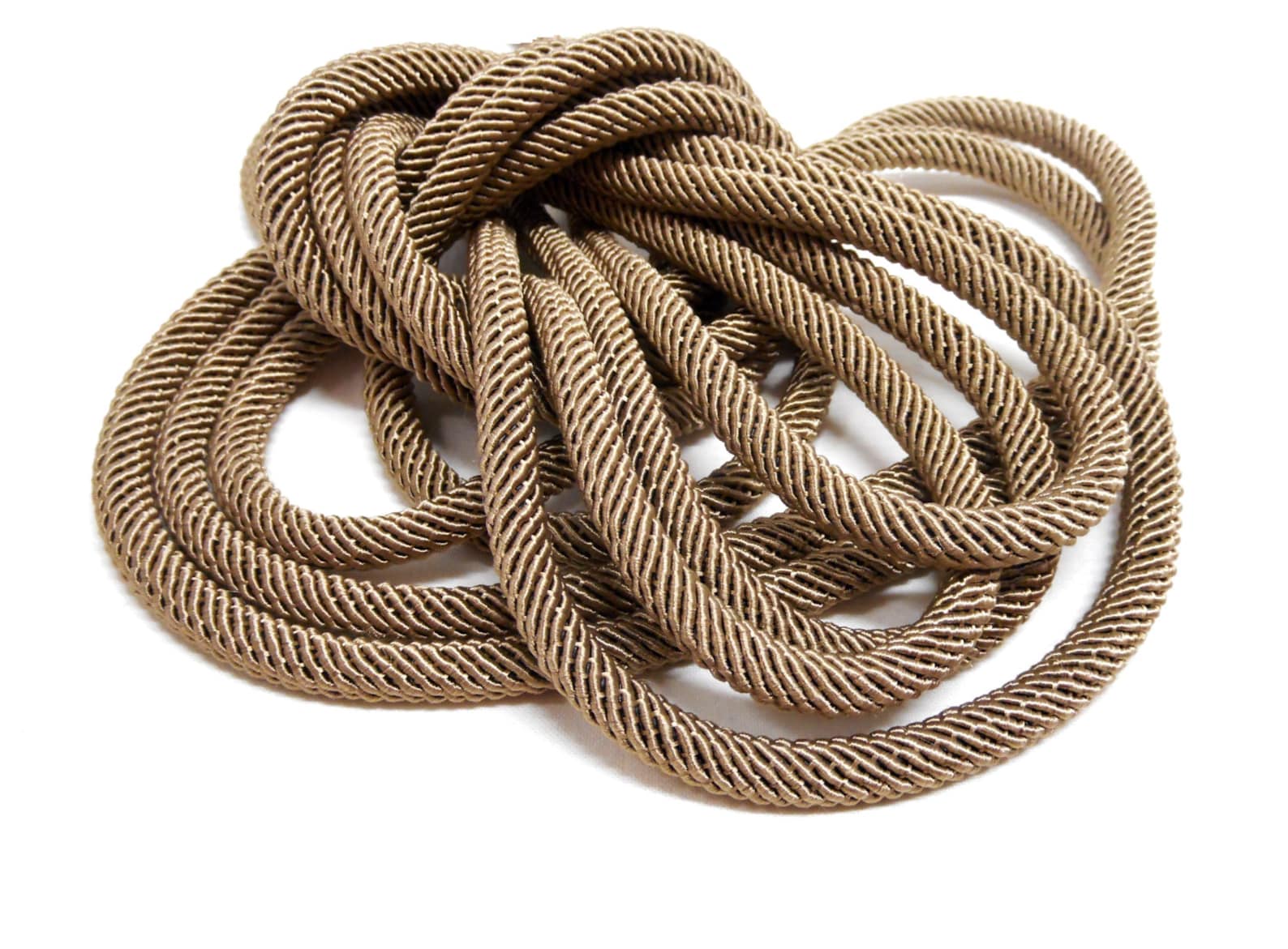 Khaki Braided Rope Cord Semisoft Trim Cord Artificial Silk Etsy