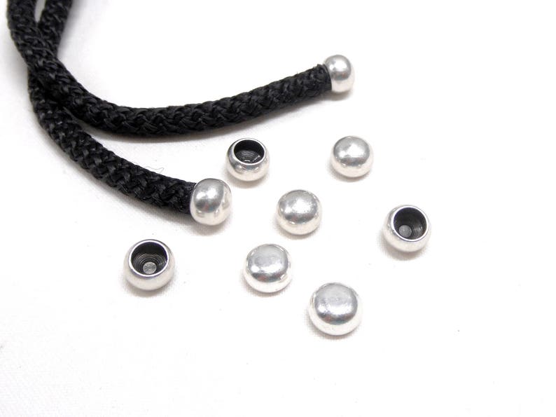 999 Silver Plated End Caps Ball Hats without Loop and Hole Etsy