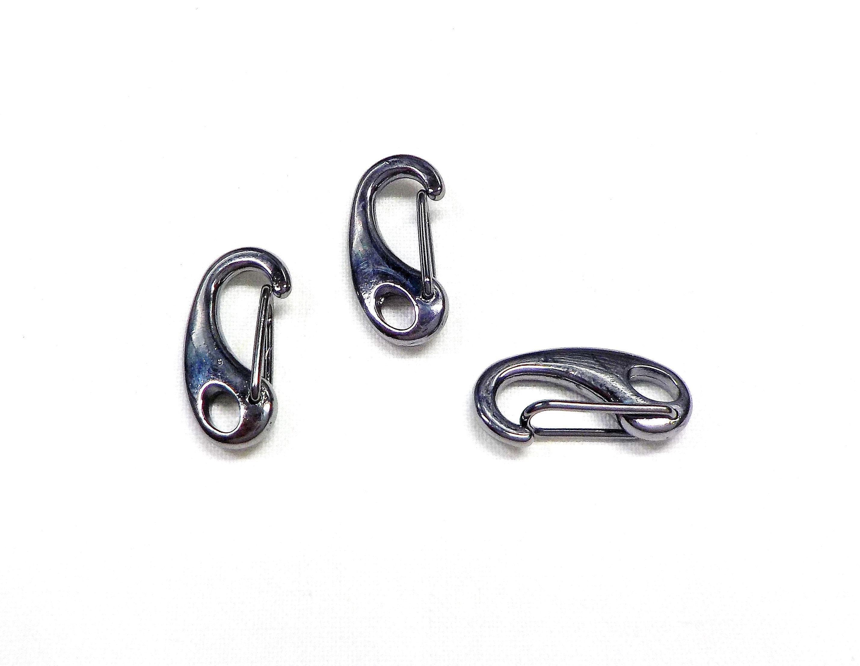 Black Lobster Clasps, Gun Metal Key Ring, Purse Clip, Bag Clasp, Necklace Bracelet Clasp, Hand Selected and Tested Clasps 10x21mm - 2pcs