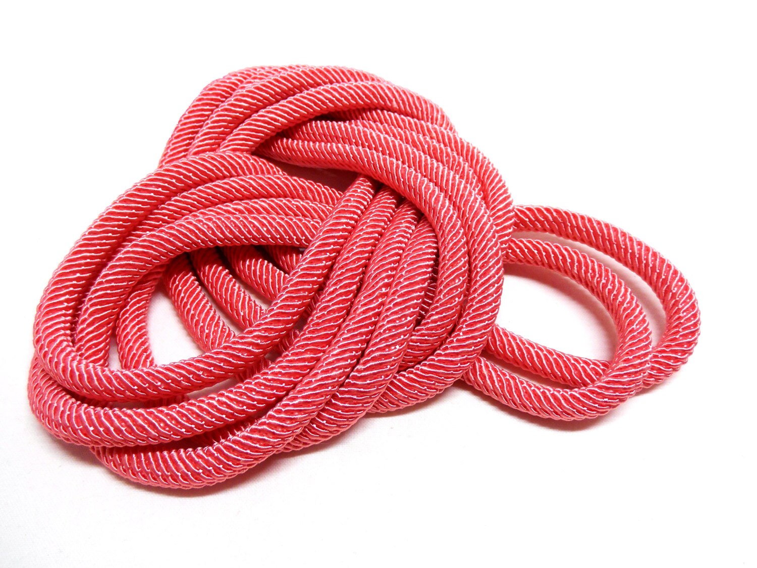 Salmon Rope Salmon Braided Rope Cord, Semisoft Trim Cord, Artificial Silk Cord ...