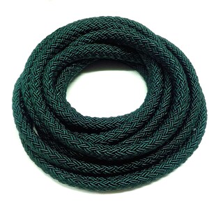 May include: A coil of dark green braided rope.