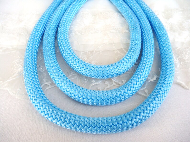 Braided Trim Rope Cord Semisoft Climbing Cord Sky Blue Ciel Etsy