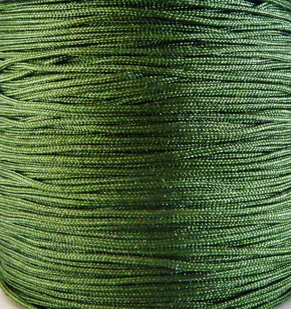 0.7mm Chinese Knotting Cord, Braided Nylon Cord for Shamballa Macrame  Beading Kumihimo, Olive Green Thin Strong String 10 Yards 1 Piece 