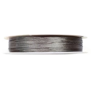 Beading Wire, Silver Tone .35mm/.014&quot; Nylon Coated Stainless Steel Wire, Tiger Tail Wire, Strong Bead Stringing Wire 27 Gauge- 5 yards/1 pc