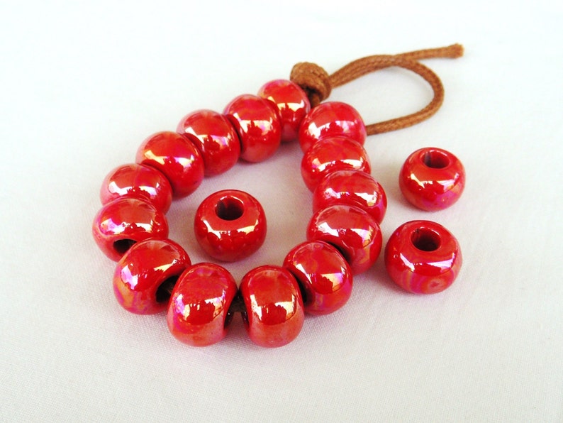 Round Ceramic Beads, Handmade Enameled Ceramic, Glazed Greek Cer Round Ceramic Beads, Handmade Enameled Ceramic, Glazed Greek Cer