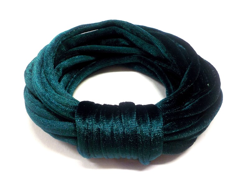 7mm Velvet Round Cord 1piece Dark Green Velvet Cord Tube Velvet Cord Choker Cord 1Yard 92cm Velvet Choker Green Tubing Fabric Cord