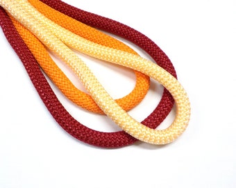 Braided Trim Rope Cord, Semisoft Climbing Cord, Bordeaux Rope, Orange Rope, Paracord Round Cord 9-10mm, ideal for Dog Leash - 1 Yard/piece