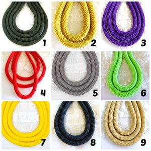 Braided Trim Rope Cord, Semisoft Climbing Cord, Striped String Round Cord 9-10mm approx., ideal for Dog Leash - 8 inches each piece