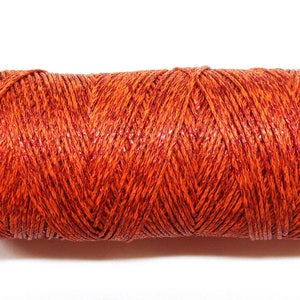 Orange Metallic Waxed Cord 1mm, Macrame Waxed Cord, Cotton Cord ...