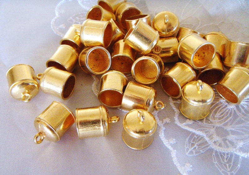 Gold Plated End Caps for 10mm Round Cord End Caps Cord Etsy