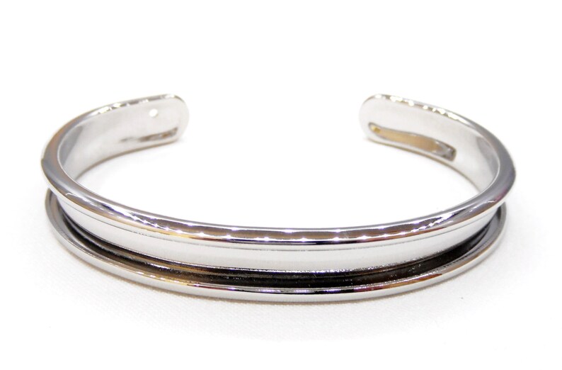 Rhodium Plated Brass Bracelet Bangle Blanks Cuff Bracelet | Etsy