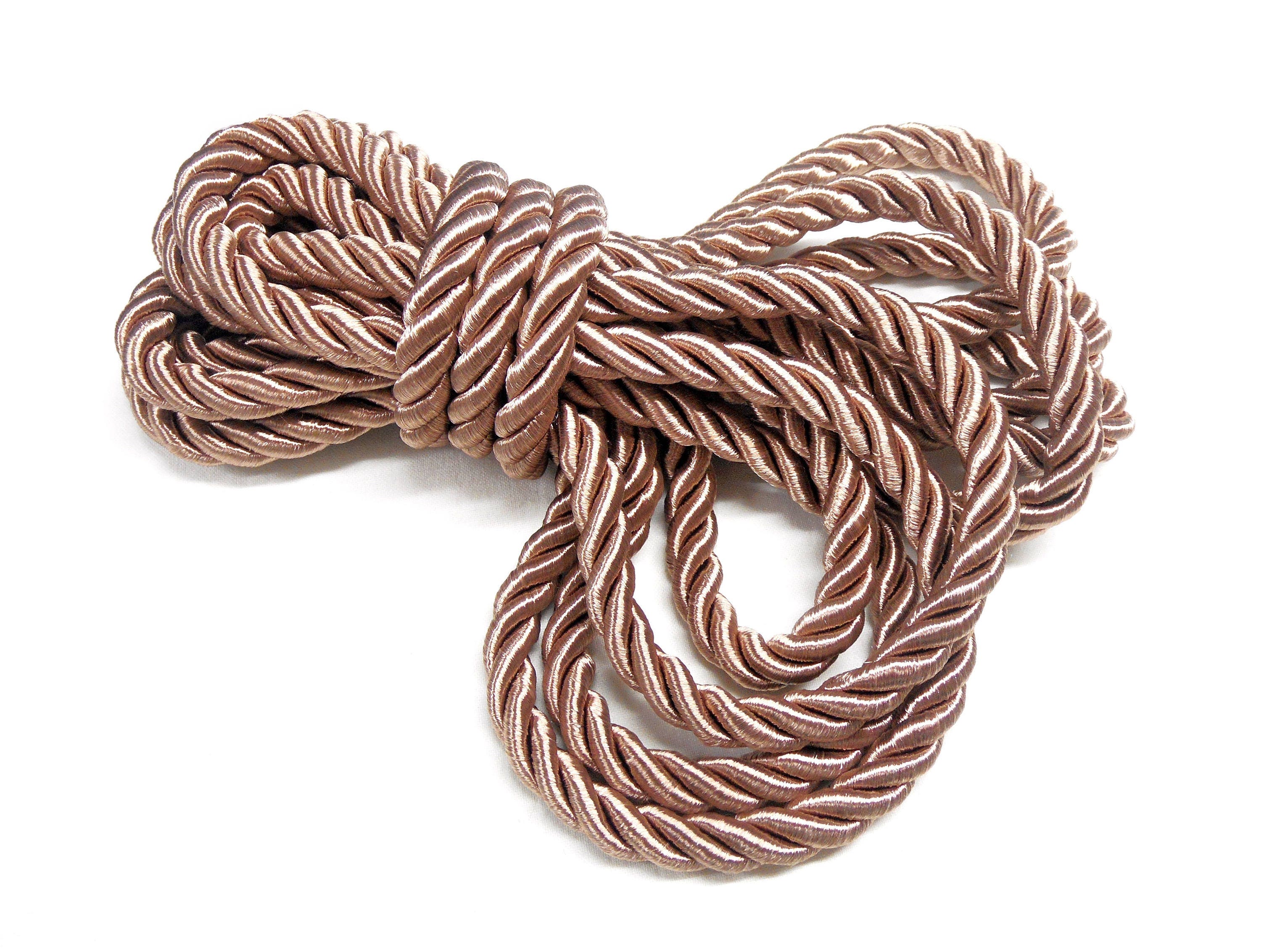 Buy Dark Beige Satin Twisted Cord, Wrapped Thread Cord, 9mm Rope Cord 1  Yard/ 0,92m Approx.1 Piece Online in India 