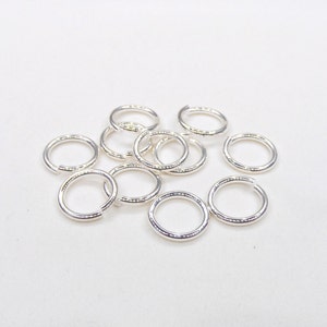 Silber über Messing hochwertige große Biegeringe, silber glänzende Biegeringe, 16mm x 12mm x 2mm, 12 Gauge, nicht anlaufend - 4 Stück
