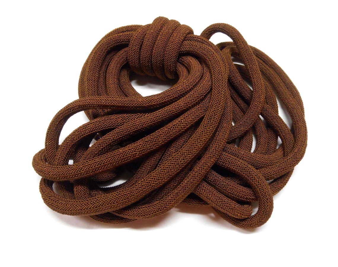 Tan Braided Rope Brown Braided Rope Cord Semisoft Trim Cord Artificial Silk | Etsy