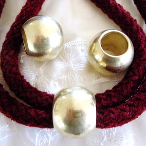 CCB Big Hole Ball, Yellow Gold Bead, Large Bead, UV Plated Lightweight Bead 32x25mm, Hole 17,5mm - 1 piece