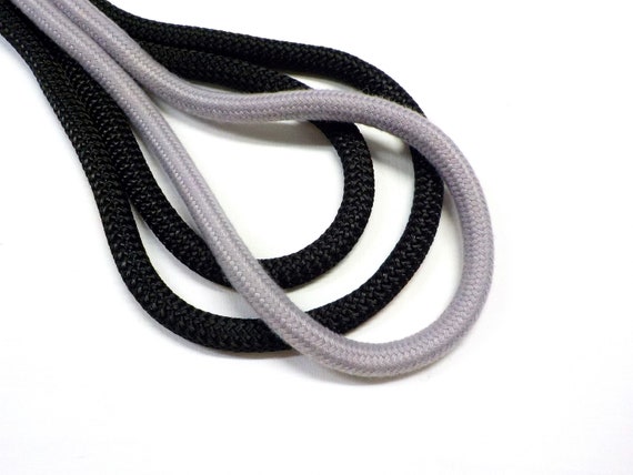 Cuerda de cuerda trenzada, Cuerda de escalada semisuave, Cuerda negra,  Cuerda gris fría, Cuerda redonda de paracaídas de 9-10 mm, ideal para  correa de perro 1 yarda/pieza -  México