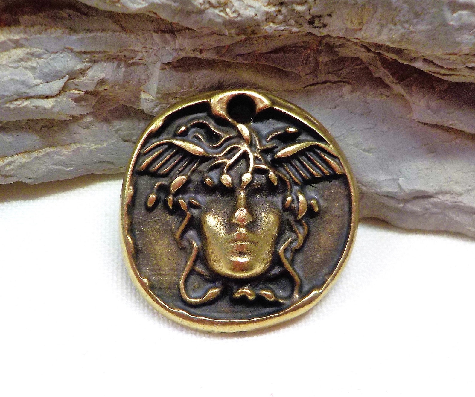 Medusa Gold Coin Hair Slides main image 0
