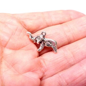 Charme éléphant 3D En Argent 925 - Breloque Perle Compatible Pandora - Trou 4.2mm