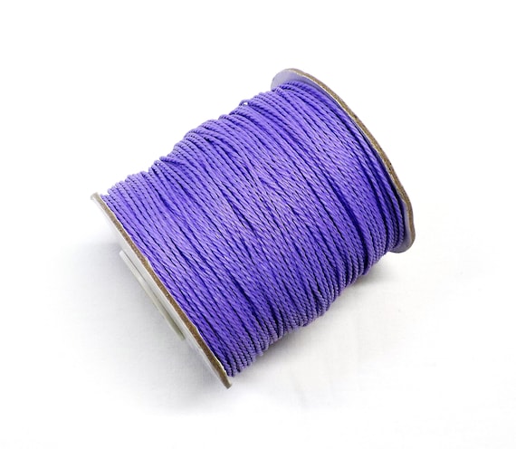 1mm Waxed Polyester Twisted Cord, Macrame Shamballa Beading Kumihimo Wax  Thread, Purple Knotting Thin Strong String 10 Yards/1 Piece 