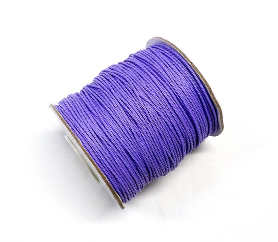 1mm Waxed Polyester Twisted Cord, Macrame Shamballa Beading