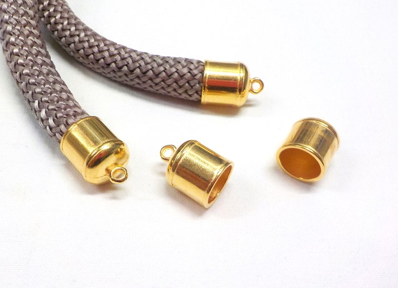 Gold Plated End Caps for 10mm Round Cord End Caps Cord Etsy