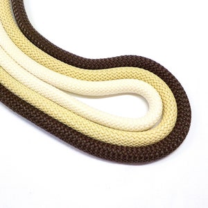 Braided Trim Rope Cord, Semisoft Climbing Cord, Beige, Brown, Ivory Paracord Round Cord 9-10mm, ideal for Dog Leash - 1 Yard/piece