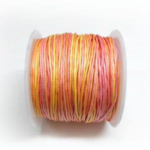 1mm Waxed Cotton Cord, Pink Orange Yellow Cotton Cord, Bakers Twine ...