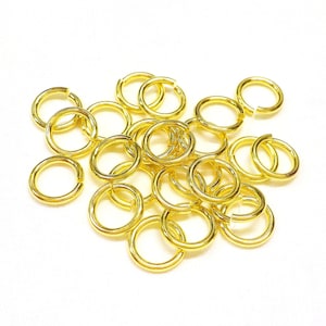 Gold Plated Brass Jump Rings 7.5mm x 10.5mm x 1.5mm, Large Jump Rings, Jump Rings 14 Gauge, High Quality Non Tarnish Jump Rings - 10 pcs