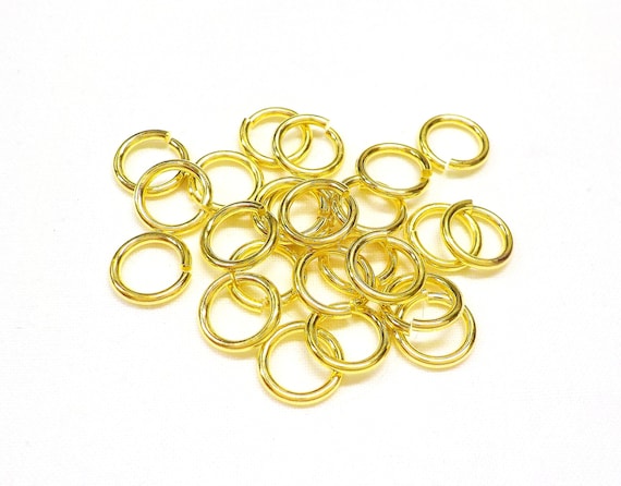 Gold Plated Brass Jump Rings 7.5mm x 10.5mm x 1.5mm, Large Jump Rings, Jump  Rings 14 Gauge, High Quality Non Tarnish Jump Rings - 10 pcs