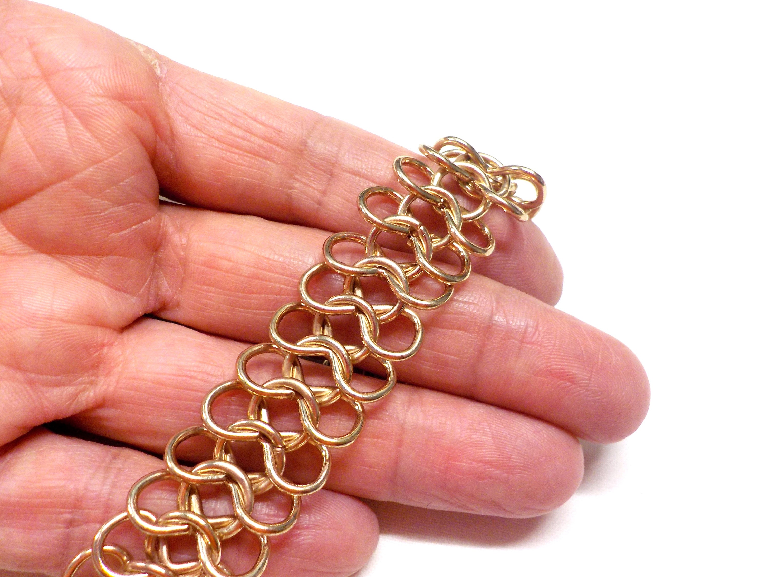 Gold Plated over Steel Chain Gold Chainmaille Gold Chain | Etsy España